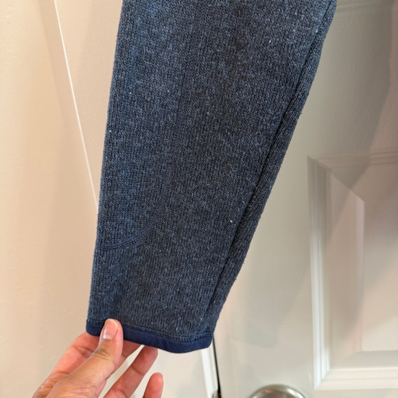 Patagonia Women's Pullover Sweater 1/4 Zip Fleece Lined Blue Poly Knit sz M - Picture 7 of 11